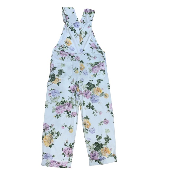 Loveshack Fancy Daffy Floral Overalls Sz S Cottagecore Garden girl Feminine Boho - Picture 3 of 8